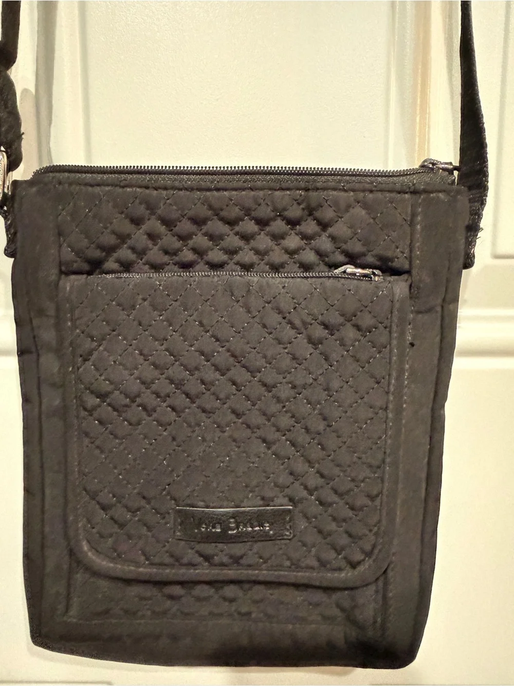 Vera Bradley Black Quilted Messenger Crossbody